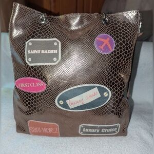 Barbara Rihl Paris snake leather shoulder bag.